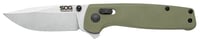 S.O.G SOGTM1022BX Terminus XR 2.95 Inch Folding Clip Point Plain Stonewashed BD1 Steel Blade Olive Drab Textured G10 Handle Features Box Packaging Includes Pocket Clip | 729857009706