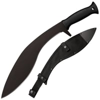 Cold Steel CS97KMPS Kukri Plus 13 Inch Black Matte Baked-On Anti Rust 1055 Carbon Steel Blade/ Black Polypropylene Handle 18 Inch Long Includes Sheath | 705442012146