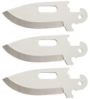 Cold Steel CS40AP3AZ ClickNCut Blades For ClickNCut Knife Drop Point 2.50 Inch 420J2 SS Blade Silver 3 Blades | 888151033173