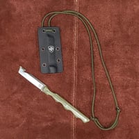 Templar Neck Knife Fixed Knife 2 2/5 Drop Point Blade OD Green | 093674824089