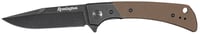 Remington EDC Drop Point Folding Knife 4 Inch Blade Tan | 047700156675