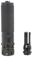 Dead Air SIERRA5KM Sierra5  5.56mm 1.50 InchD 1/2 Inch28 tpi Thread Pattern Made of Stellite Baffles  Stainless Steel Tube with Black Cerakote Finish Includes KeyMo Flash Hider  Mount  | 5.56x45mm NATO | 810128160001