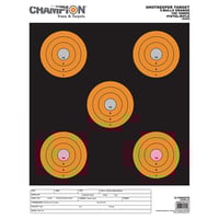 Champion Targets 45555 Shotkeeper  5 Inch Bullseye Paper 100 yds Pistol/Rifle Large Black/Orange 12 PK | 076683455550