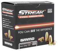 Ammo Inc 9124TMCSTRKRED200 Streak Visual RED  9mm Luger 124gr Total Metal Case 200 Per Box/5 Case | 818778021918