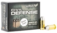 Liberty Ammunition LACD45013BC Civil Defense  45ACPP 78gr Lead Free Fragmenting Hollow Point 20 Per Box/50 Case | 793888627352
