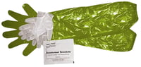HME GCG Game Clean Gloves Lime Green Shoulder Length/Form Fitting 4 Pack | 830636006028