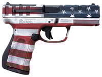 Citadel CITCP9USACAN Centurion CP9 Compact Frame 9mm Luger 141, 4 Inch Black Steel Barrel, American Flag Cerakote Optic Ready/Serrated Steel Slide, Polymer Frame  Grip, Features Matching Ammo Can  | 9x19mm NATO | 682146873665