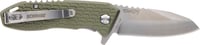 Schrade 1159317 Tenacity  Folding Modified Drop Point Part Serrated Satin AUS10A SS Blade, Green Aluminum Handle | 661120650614