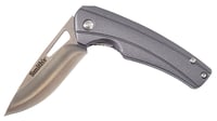 Smiths Products 51246 Istana  2.75 Inch Folding Drop Point Plain Satin 400 SS Blade/Gray Anodized Aluminum Handle Includes Pocket Clip | 027925512463