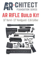 Bowden Tactical J27113 AR Rifle Build Kit  Complete, 13 Inch M-Lok Handguard, Mil-Spec Parts, Flip Up Sights | 810030621829