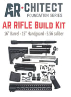 Bowden Tactical J27115 AR Rifle Build Kit  Complete, 15 Inch M-Lok Handguard, Mil-Spec Parts, Flip Up Sights | 810030621836