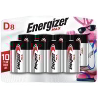 Energizer E95BP8 MAX D Batteries  Alkaline 1.5 Volt, Qty 12 8 Pack | 039800088062