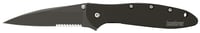 Leek-Black Serrated Knife, SS Blade,         Contoured Grip/SpeedSafe Opening | 087171166148