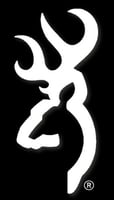 BROWNING BUCK MARK DECAL 6 Inch WHITE FLAT | 023614115083