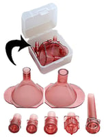 UNIV POWDER FUNNEL SET - CLEAR REDUniversal Powder Funnel Set - Clear Red Small Multi-caliber Powder Funnel .222to .45 - Adapto Powder Funnel - Sm Adapter .17 Rem. - Med Adapter .222 Rem - Lg Adapter .30 to 45 - Magnum Adapter WSM, WSSM and Ultra Mags - See-thru- Lg Adapter .30 to 45 - Magnum Adapter WSM, WSSM and Ultra Mags - See-thru storage casestorage case | 026057361277