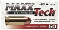 MaxxTech PTGB45B Brass Pistol  45ACP 230gr Full Metal Jacket 50 Per Box/10 Case | 3877000251735