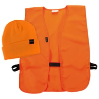 Allen 2394 Safety  Vest  Cap Combo Orange Polyester Vest/Knit Cap | 026509051879