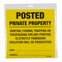 ALLEN POSTED NO TRESPASSING SIGN 12 PACK | 026509077602