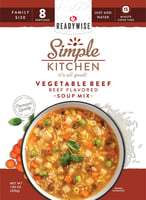 ReadyWise RWSK05067 Simple Kitchen Vegetable Beef Soup 8 Servings Per Pouch, 6 Per Case | 850045543662