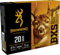 Browning Ammo B193112021 BXS  20Gauge 2.75 Inch 3/4oz Sabot Slug Shot 5 Per Box/20 Case | 020892023703