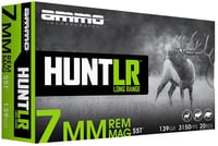 Ammo Inc Signature Hunt 7mm Remington Magnum Rifle Ammo  139 Grain  Super Shock Tip  20rd Box | 818778023646