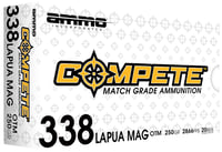 Ammo Inc 338LM250BTHPA20 Compete  338LapuaMag 250gr Open Tip Match 20 Per Box/10 Case | 818778024551