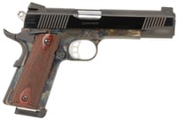 Tyler Gun Works TGWGVCC45 Custom 1911 Government Full Size Frame 45 ACP 71 5 Inch Stainless Match Grade Barrel, Blued Serrated Steel Slide, Color Case Steel Frame w/Beavertail, Walnut Grip  | .45 ACP | 850023353252