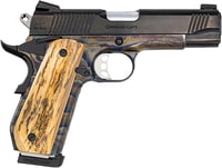 Tyler Gun Works TGWCMCC45M Custom 1911 Commander 45 ACP 71 4.25 Inch Stainless Match Grade Barrel, Blued Serrated Steel Slide, Color Case Steel Frame w/Beavertail, Mammoth Ivory Grip | .45 ACP | 850023353306
