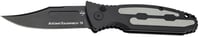 Boker 01KALS136  Kalashnikov 3.35 Inch Clip Point Plain Black D2 Steel Blade Black/Gray Aluminum Handle | 788857760086