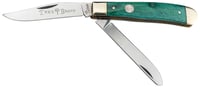 Boker 110829 Trapper 2.0 Clip Point/Spey Plain D2 Steel Blade Smooth Green Bone Handle | 788857768938