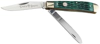 Boker 110831 Trapper 2.0 Clip Point/Spey Plain D2 Steel Blade Green Jigged Bone Handle | 788857768952