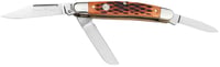 Boker 110852 Stockman Traditional Medium Clip Point/Sheepsfoot/Spey Plain D2 Steel Blade Brown Jigged Bone Handle | 788857771372