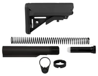 TacFire Mil-Spec Buffer Tube Kit with Stock and Buttpad for AR-15 Black | 729205595691