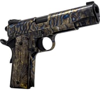 Dickinson LLC DCKSN45FS 1911 Premium Fireball 45 ACP 91 5 Inch Black Steel Barrel, Fireball Serrated Aluminum Slide, Fireball Steel Frame, Wood Grip 