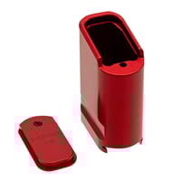 Shield Arms SAS15ME10RED Magazine Extension  Extended 10rd Compatible w/ Shield Arms S15 Magazine Red Anodized Aluminum | 810159261272
