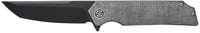 Eikonic Knife Company VA9BB Validus  3.78 Inch Folding Drop Point Plain Black PVD M390 Steel Blade, 4.76 Inch Black Textured G10 Handle | 762765921456