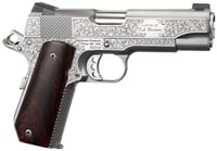 Ed Brown KCSSSIG Kobra Carry Signature Edition 45 ACP 71 4.25 Inch Stainless Recessed Crown Barrel, Engraved Serrated Stainless Steel Slide   Frame w/Beavertail, Cocobolo Grip | 800732701233