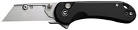 Civivi Knives C23039B1 Elementum Utility All Purpose Utility Plain 6Cr13 Stainless Steel Blade, Black Aluminum Handle, 3 Blades  Pouch | 689826335437