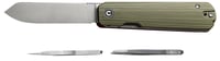 Civivi Knives C21004B1 Sendy  2.83 Inch Folding Spey Point Plain Satin NitroV Steel Blade. Green Textured G10 Handle | 689826333839