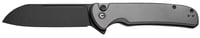 Civivi Knives C20022B3 Chevalier II  EDC 3.47 Inch Folding Sheepsfoot Plain Satin 14C28N Steel Blade, Gray Aluminum Handle | 689826332580