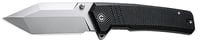 Civivi Knives C230241 Bhaltair  3.98 Inch Folding Tanto Plain Stonewashed 14C28N Steel Blade, Black Textured G10 Handle | 689826329160