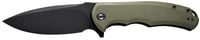 CIVIVI KNIFE PRAXIS 3.75 Inch   OD GREEN G10/BLACK STONEWASHED | 672975136567