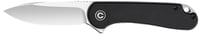 CIVIVI KNIFE ELEMENTUM 2.96 Inch BLACK G10/SATIN D2 LINER LOCK | 602573774892