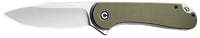 CIVIVI KNIFE ELEMENTUM 2.96 Inch GREEN G10/SATIN D2 LINER LOCK | 602573775677