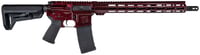 Shark Coast Tactical 300040100000 Blaze  5.56 NATO 301 16 Inch Black Nitride Threaded Barrel, Red Blaze Cerakote Picatinny Rail Aluminum Receiver, Magpul SLK Black Polymer Stock, Black Polymer Grip | 810105512892