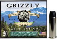 Grizzly Ammo GC44M16   44RemMag 300gr Wide Flat Nose Gas Check 20 Per Box/10 Case | 815152010100