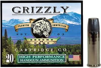 Grizzly Ammo GC44M19   44RemMag 320gr Wide Long Nose Gas Check 20 Per Box/10 Case | 815152010117