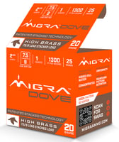 Migra Ammunitions M20LF7.59  Dove 20Gauge 2 3/4 Inch 1oz 7.5/9Shot 25 Per Box/10 Case | 850060794391