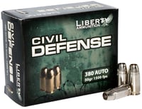 Liberty Ammunition  Civil Defense  380ACP 50gr 20 Per Box/10 Case | .380 ACP | 696859085444