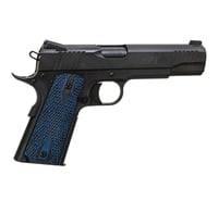 Standard Mfg  1911 HPX Full Size Frame 45 ACP 71 5 Inch Black Match Grade Barrel, Satin Steel Serrated Slide, Black Satin Steel Frame w/Beavertail, Black/Blue Honeycomb Grip | 810115912750